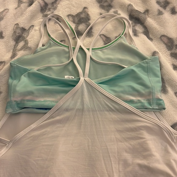 White Ivivva tank with built in bra. Size 14 - Picture 4 of 7